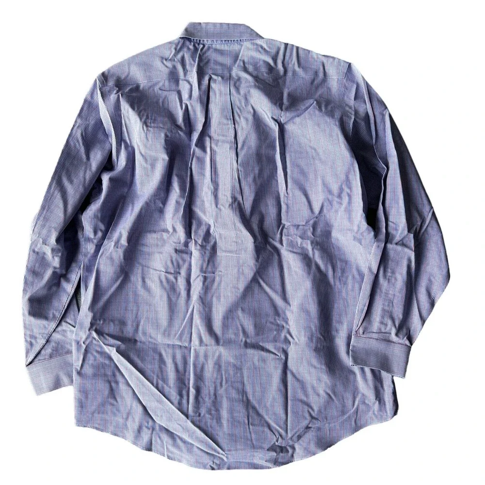 Brooks Brothers 346 Shirt 16.5 4/5 Men's Blue The Original Polo Shirt All Cotton - Picture 4 of 12